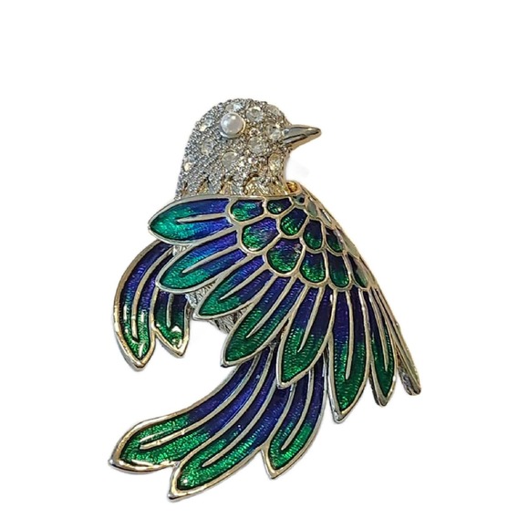 Gyn&Joy Broche De Mariposa Voladora Con Diamantes De